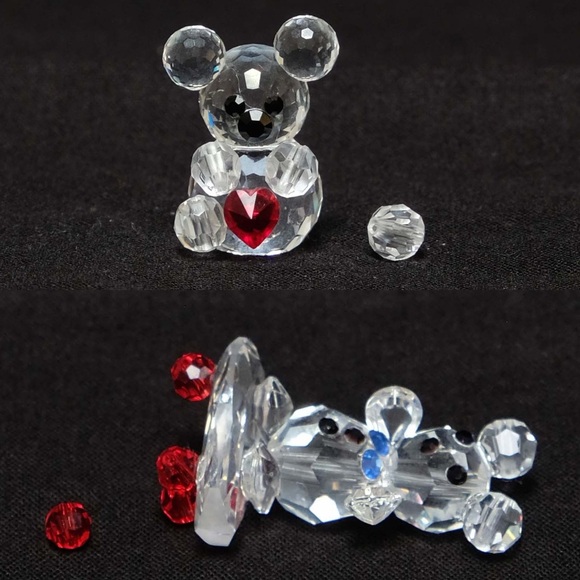 Swarovski Other - COPY - Vintage Swarovski Crystal Sitting Bear and Skater Bear Figurine Retired …